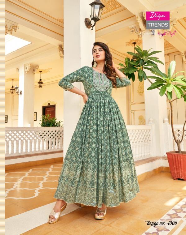 Diya Trends Poosh Vol 1 Rayon  Fancy Designer Gown Collection